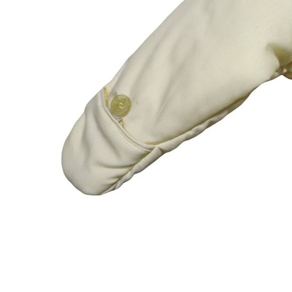 Vintage Baby Girls Sz 0-6 mos Yellow Puffy Bunting Snow Suit One Piece Coat Cat - Picture 4 of 9